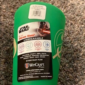 Star Wars Green Silicone Glass